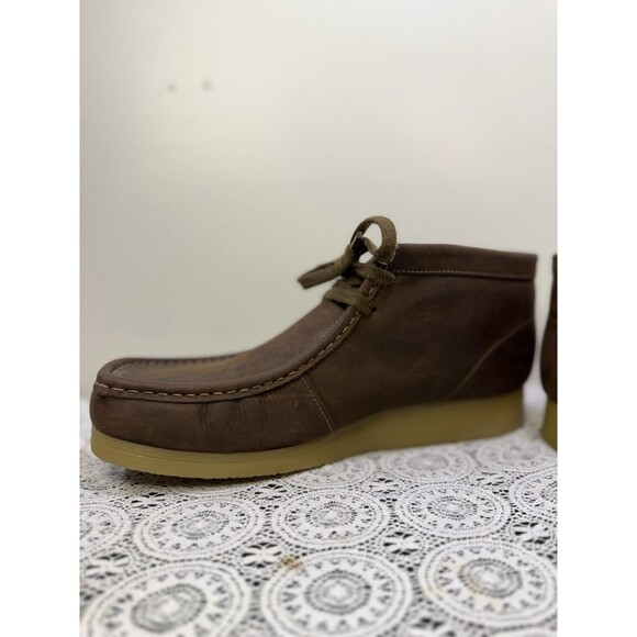 Clarks Mens 11.5M J Stinson Hi Brown Beeswax Juane Miel Leather Chukka Boots main image 10
